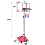 Kids Basketball Hoop Adjustable 5.6-7ft with Wheels