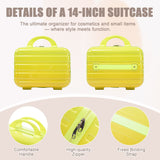 2-Piece Polycarbonate Spinner Wheel Luggage Set with Lock - Green & Yellow