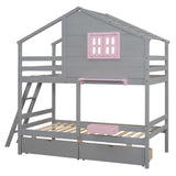 Bunk Bed With Playhouse Roof And Window