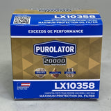 PUROLATOR (6 PACK) Maximum Protection Oil Filter 20000 Miles LX10358