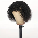 Curly Short Bob Cut Human Hair Wigs With Bangs Kinky Curly Bob Wig Brazilian Remy Hair Full Machine Made