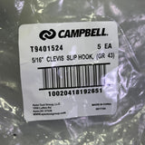 CAMPBELL (5 PACK) Zinc Clevis Slip Hook 3900lb Working Load 5/16" T9401524