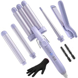 5 in 1 Wand Curling Iron-Curling Wand Set with Hair Straightener