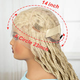 36" Long 613 Blonde Knotless Box Braids Wig | Full Lace Frontal Twist