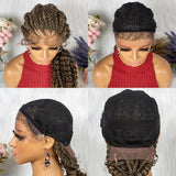 Braided Ponytail Wig | Kinky Curly Lace Front with Baby Hair