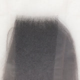 Straight Top Lace Closure | Middle Part Transparent Swiss Lace 100% Human Hair (180% Density)