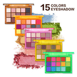 Ucanbe Sweetheart Party 15 Color Eyeshadow Palette Glitter Pearl Matte Color Export Makeup Palette