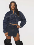Cropped Chain Link Jacket