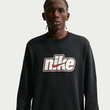 Nike Mens Sportswear Club French Terry Crewneck - Black/Sail
