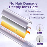 5 in 1 Wand Curling Iron-Curling Wand Set with Hair Straightener