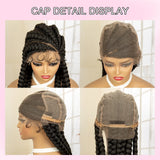 36" Extra Long Box Braided Full Lace Wig | Synthetic Braiding Wig | For Black Women | Lace Frontal Braids