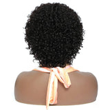 Pixie Cut Afro Kinky Curly Human Hair Bob Wig | Full Machine Made Glueless Remy