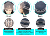 30" Braided Lace Front Wig for Black Women | African Braids with Baby Hair | Synthetic Glueless Mat Wig