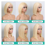 13x4 13x6 613 HD Blonde Bob Hair Wig Human Hair Lace Frontal Wig Brazilian Straight Bob Wig Lace Front Human Hair Wigs For Women