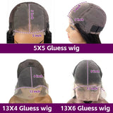 40 42 Inch Kinky Straight Lace Front Wig Pre Plucked Yaki Straigh HD 13X4 Lace Frontal Wig 4C Edges Curly Human Hair Wigs