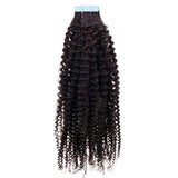 Afro Kinky Coily 100% Human Hair Tape In Extensions