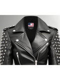 Anastasia Black Biker Women Leather Jacket