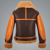 Aviator Sheepskin RAF Men B3 Shearling Bomber Leather Jacket