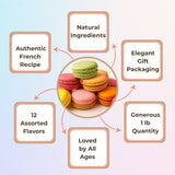 Andy Anand French Macarons, 48-Piece Gift Box – Made Fresh Daily, Decadent Assorted Flavors, Gluten-Free – Birthday & Holiday Gift Box