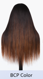 Ombre Frost Brown 24' Glueless Lace Front Wig Body Wave Brazilian Human Hair