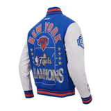 Pro Standard NYK 2026 Champs Varsity Jacket - Blue