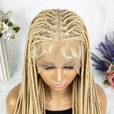 Honey Blonde Box Braided Wig | Knotless Braids | 13x3 Lace Frontal | Baby Hair | Synthetic Hair | #27