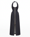 Fierce Backless Halter Maxi Dress
