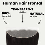 Brazilian Straight 13x4 Transparent Lace Human Hair Frontal