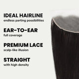 Brazilian Straight 13x4 Transparent Lace Human Hair Frontal