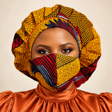 Duma Mbili Kente African Print Bonnets