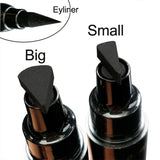 Cmaadu 2 In1 Stamp Seal Eyeliner Pen Waterproof Liquid Eyeliner Pencil Long Lasting Quick Dry Natural Make Up Black Liner