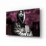 Hooded Rapper By Bridge Pink Haze Glass Wall Art
