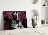 Hooded Rapper By Bridge Pink Haze Glass Wall Art