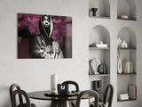 Hooded Rapper By Bridge Pink Haze Glass Wall Art