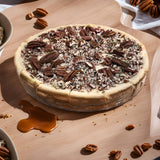 Andy Anand Caramel Pecan Cheesecake, 9-Inch, 2.8 lb – Freshly Baked, Real California Cream Cheese, No Preservatives, Birthday & Holiday Gift