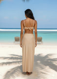 Beige Luxe Maxi 3 Piece Bikini Set