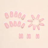 French simple glitter girl’s soft and tender wearable manicure nails