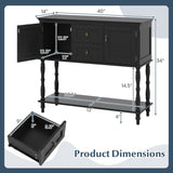 Console Table with 2 Drawers and Storage Cabinets