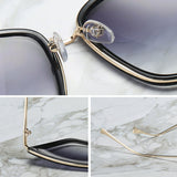 Big Cat Eye Sunglasses Women Black Mirror Sun Glasses