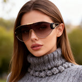 Women's Full-Frame Sports Aviator Sunglasses — Integrated Lens UV Protection