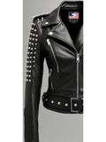 Daphne Black Women Biker Leather Jacket