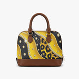 Golden Glam Leopard Rhinestone Dome Handbag