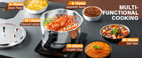 10QT Aluminum Pressure Cooker Canner w/ Rack Gas Induction Compatible