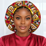 Duma Mbili 2XL Kente Silk Lined African Print Bonnet