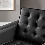 Loft Tufted Vegan Leather Armchair by Modway