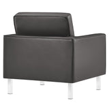 Loft Tufted Vegan Leather Armchair by Modway
