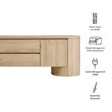 Duval 71 Inch Oval TV Cabinet by Modway