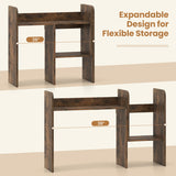 Expandable Desktop Bookshelf with Open Storage Cubes