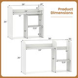 Expandable Desktop Bookshelf with Open Storage Cubes
