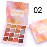 CmaaDu 16 Shades of Shiny Eyeshadow Makeup Matte and Metallic Waterproof Glitter